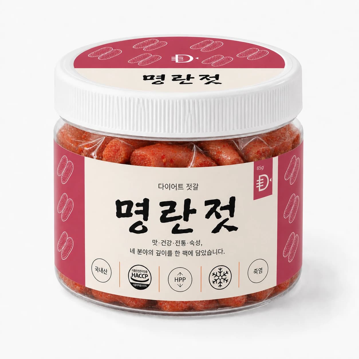 명란젓 용기 85g